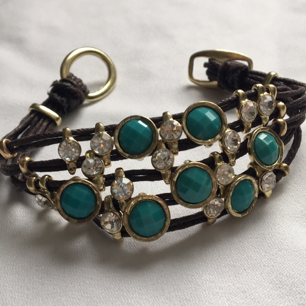 Bracelet, turquoise and sparkle!